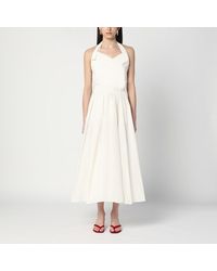 Patou - Ivory Dress With A Bow On The Back - Lyst