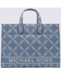 Michael Kors - Denim Multicolour Canvas Blauwe Tote Bag - Lyst