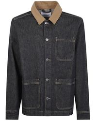 Les Deux - "layton" Denim Overshirt Clothing - Lyst