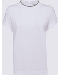 Brunello Cucinelli - Cotton Blend T-Shirt - Lyst