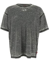 DIESEL - 'T-Boxt' Crewneck T-Shirt With Contrasting Stitching And Oval D Logo Plaque On The Front - Lyst