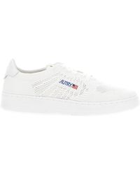 Autry - 'Medalist Easeknit' Low Top Sneakers With Perforated Design - Lyst