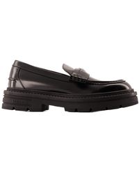 Versace - Loafers Calf Leather Flat Shoes - Lyst