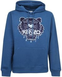 KENZO Tiger Hoodie Sweatshirt - Blue