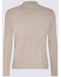 Giorgio Brato - Chalk White Leather Jacket - Lyst