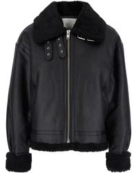 DUNST - Shearling Jacket With Ecofur Details - Lyst