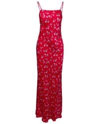 ROTATE BIRGER CHRISTENSEN - Maxi Dress With All-Over Floral Print - Lyst