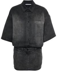 Alexander Wang - Mini Shirt Dress - Lyst