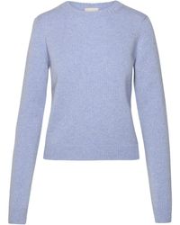 Khaite - 'diletta' Light Blue Cashmere Sweater - Lyst