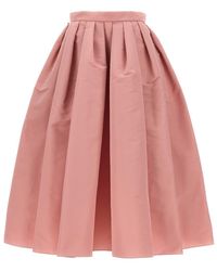 Alexander McQueen - Curled Midi Skirt Skirts - Lyst