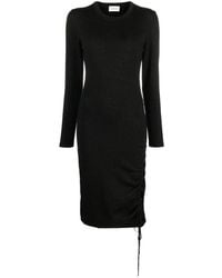 P.A.R.O.S.H. - P.A.R.O..H. Long Sleeve Draped Short Dress - Lyst