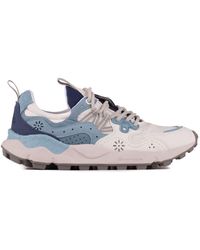 Flower Mountain - Yamano 3 Eco Suede And Nylon Sneakers White Gray And Navy - Lyst