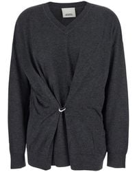 Isabel Marant - V-Neck Sweater With Ring Detail - Lyst