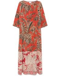 Pierre Louis Mascia - Printed Silk Maxi Dress - Lyst