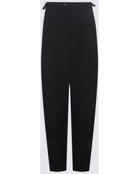 Balenciaga - Black Wool And Viscose Blend Pants - Lyst