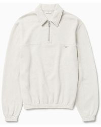 1989 STUDIO - Jp Half Zip Sweatshirt Light Cream - Lyst