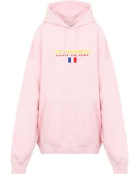 Vetements Haute Couture Logo Hoodie Sweatshirt - Pink