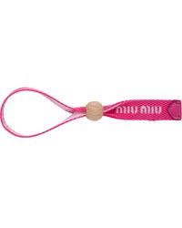 Miu Miu Logo Detail Bracelet - Pink
