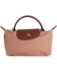 Longchamp - Clutch Bag With 'Le Pliage Original' Handle - Lyst