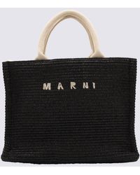 Marni - Cotton Calf Leather Blend Small Tropicalia Tote Bag - Lyst