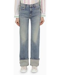 Mother - The Duster Skimp Cuff Jeans With Turn Ups - Lyst