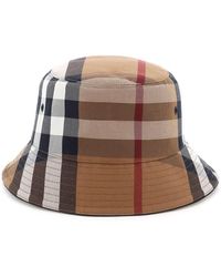 Burberry Canvas Check Bucket Hat - Brown
