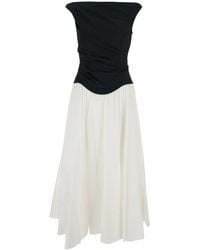 Jonathan Simkhai - 'Cersei' And Off-Shoulder Midi Dress With Flared Skirt - Lyst