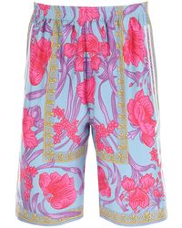 Versace Acid Bouquet Swim Shorts in Pink+Blue (Blue) for Men | Lyst