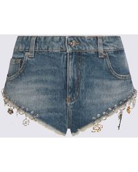 Blumarine - Denim Mini Shorts - Lyst