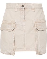 Golden Goose - Distressed Cargo Skirt - Lyst