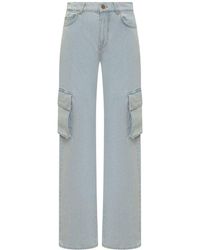Pinko - Light Cotton Denim Jeans - Lyst