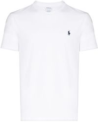 Polo Ralph Lauren - Logo-embroidered Classic-fit Cotton And Linen-blend T-shirt X - Lyst