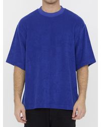 Burberry - Cotton Terry T-Shirt - Lyst