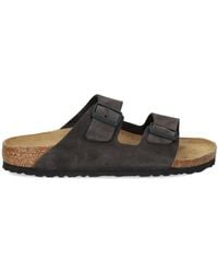 Birkenstock - Velvet Suede Buckle Sandals - Lyst