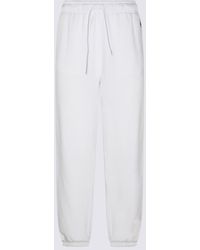 Polo Ralph Lauren - White And Blue Cotton Blend Track Pants - Lyst