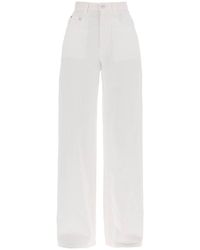 Brunello Cucinelli - Cotton And Linen Trousers - Lyst