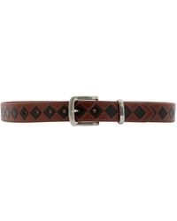 stussy argyle stitch leather belt