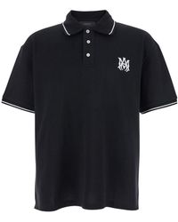 Amiri - Polo Shirt With Classic Collar And Logo Embroidery On The Front - Lyst