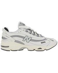 New Balance - Low Top Sneakers With Logo Patch On Side And Tongue And Perforated Panels - Lyst