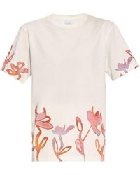 PS by Paul Smith - Oleander Print Cotton T-Shirt - Lyst