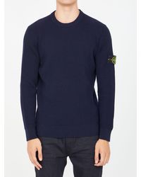 Stone Island Cream Crewneck Jumper in 