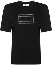 Elisabetta Franchi - Cotton T-Shirt - Lyst