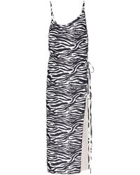 The Attico - Zebra Print Mini Dress - Lyst