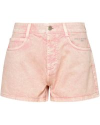 Stella McCartney - Pink Cotton Shorts - Lyst