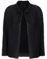 Issey Miyake - 'wooly Pleats-56' Cardigan - Lyst