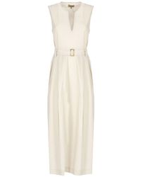 Woolrich - Cotton Long Belted Dress - Lyst