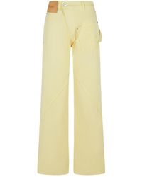JW Anderson - Workwear' Cotton Pants With Twisted Leg - Lyst