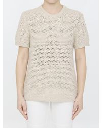 Bottega Veneta - Crochet Knit T-Shirt - Lyst
