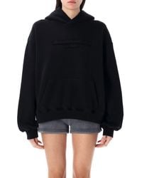 Alexander Wang - Distressed Logo Hoodie - Lyst