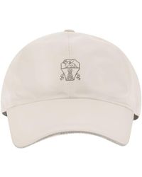Brunello Cucinelli - Water-Repellent Microfibre Baseball Cap With Contrasting Details And Embroidered Logo - Lyst